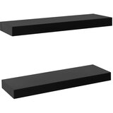 vidaXL Viseče stenske police 2 kosa črne 40x20x3,8 cm, (20622445) | Shoptok.si