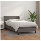 vidaXL S oprugama i madracem sivi 90 x 190 cm od umjetne kože | shoptok.hr