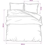  Set posteljine za poplun bijelo-smeđa 200x200 cm pamučni | shoptok.hr