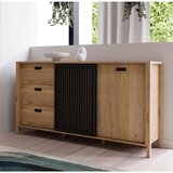 Premium Living Komoda Jytana, Barva Hrasta, Črna | Shoptok.si
