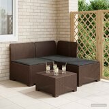  Dvosjedni vrtni sofa s jastucima u ratan izgledu PP Smeđa | shoptok.hr