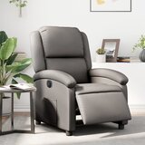 Maison Chic Električni naslanjač - Relax naslanjač sivo pravo usnje, (22061969) | Shoptok.si