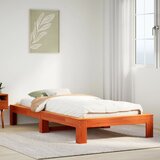 vidaXL Posteljni okvir brez vzmetnice voščeno rjav 90x190 cm borovina Cene
