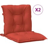 Jastuci za stolice 2 kom prošarano crvena 100x50x7 cm tkanina | shoptok.hr