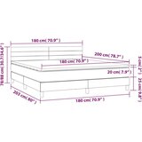  Box spring s madracem LED plavi 180x200 cm od tkanine | shoptok.hr