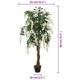  Umjetno stablo glicinije 560 listova 80 cm zeleno-bijelo | Eponuda.ba