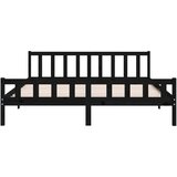  Okvir za krevet od masivnog drva crni 160 x 200 cm | Shoptok.si