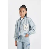 Defacto Girl's Bomber Jean Jacket