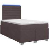  Boxspring krevet s madracem Tamno smeđa 120 x 190 cm Tkanina | shoptok.hr