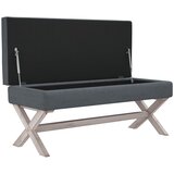  Tabure za pohranu tamnosivi 110 x 45 x 49 cm baršunasti | shoptok.hr