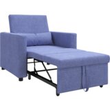  3-u-1 kauč na sklapanje plava denim tkanina | shoptok.hr