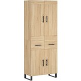 vidaXL Visoka komoda hrasta sonome 69 5x34x180cm od konstruiranog drva | shoptok.hr