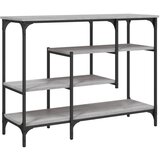 Maison Chic konzolna miza - miza ob steni s policami siva sonoma 100x35x75 cm, (21785877) Cene
