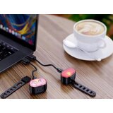  Set močnih aku. LED kolesarskih svetilk USB vodoodpornih črnih Slike