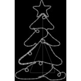  Figura božićnog drvca sa 144 LED žarulje 88 x 56 cm | shoptok.hr