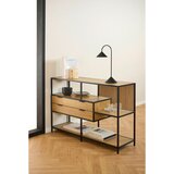 Livetastic Crna/u prirodnoj boji biblioteka u dekoru hrasta 114x78x35 cm Seaford – | shoptok.hr