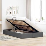  Otomanski krevet s pohranom Tamno siva 120 x 190 cm tkanina | shoptok.hr