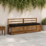  Jastučić za klupu VIANEN 100% poliester Crna 200 x 30 x 12 cm | shoptok.hr