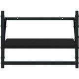 vidaXL Stenske police s prečkami 2 kosa črne 40x25x30 cm | Shoptok.si
