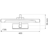  LED kupatilsko osvetljenje za ogledalo VINCI LED/12W/230V 40 cm IP44 crno | Eponuda.com