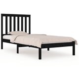 Furnova Posteljni okvir črn iz trdne borovine 75x190 cm, (21942065) | Shoptok.si