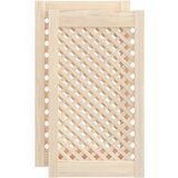  Vrata za ormarić rešetkasti dizajn 2 kom 39 5x69 cm borovina | shoptok.hr