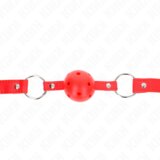 Kink Gag Breathable With Double River Model 1 Red (4,5 Cm) | Shoptok.si