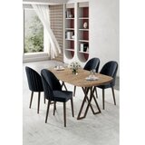 Hanah home Set trpezarijskog stola i stolica (5 delova) Kaye Atlantic Pine Anthracite | Eponuda.com