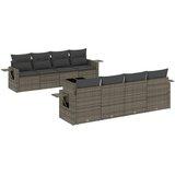 vidaXL 9-dijelni set vrtnih sofa od poliratana s jastucima sivi | shoptok.hr