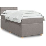  The Living Store Box spring postelja z vzmetnico taupe 90x200 cm blago - Box Spring Postelja, (21517623) Cene