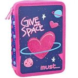 Luna Space Heart: Zložljiva roza in vijolična napolnjena perersnica na dveh nivojih 15 x 21 x 5 cm | Shoptok.si