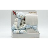 ToyToyToy Otroška odejica in copati s plišastimi medvedki, svetlo modra | Shoptok.si