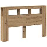  LED uzglavlje boja hrasta artisan 160x18,5x103,5 cm drveni | shoptok.hr