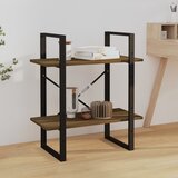 vidaXL Knjižna omara 2-nadstropna rjav hrast 60x30x70 cm konstr. les Cene