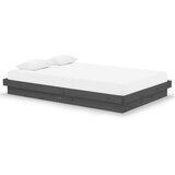 Okvir za krevet masivno drvo sivi 120 x 190 cm mali bračni | Eponuda.com