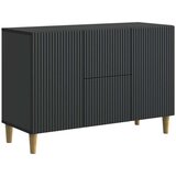  Strani šal s predalom Črna 89 x 34,5 x 60 cm Inženirski les, (5000217757) | Shoptok.si