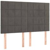 Maison Chic Posteljno vzglavje - Vzglavna omarica 4 kosa temno siv 72x5x78/88 cm žamet, (22077899) | Shoptok.si
