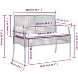  3-dijelni vrtni blagovaonski set sivi od poliratana Siva 140 cm table length | shoptok.hr