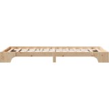 vidaXL Posteljni okvir Naravna barva Trdno borovo les 90 x 190 cm | Shoptok.si