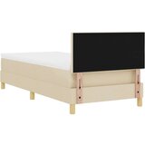 Box Postelja s škatlastim vzmetenjem z blazino krem 90x190 cm tkanina, (22083119) | Shoptok.si