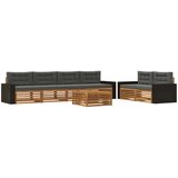  Set vanjskih sofa 7 pcs Prirodna i antracit Poliester | shoptok.hr