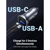 Ugreen USB-C PD+USB-A QC 24W Fast Car Charger Gray | shoptok.hr