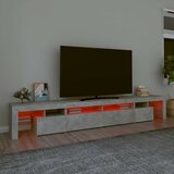 TV ormarić s LED svjetlima siva boja betona 260x36,5x40 cm | shoptok.hr