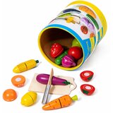  Wooden Fruit Vegetable Chopping Board Safety Knife Bucket Set 13 pcs | Shoptok.si