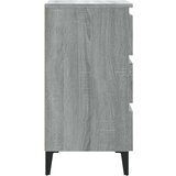 vidaXL Nočna omarica s kovinskimi nogami siva sonoma 40x35x69 cm | Shoptok.si
