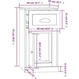 vidaXL Bočni ormarić s ladicom siva boja betona 40 x 50 x 75 cm drveni | shoptok.hr