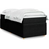  Krevet s oprugama i madracem crni 100 x 200 cm od tkanine | shoptok.hr