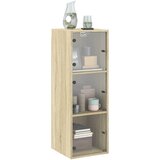  Zidni ormarić sa staklenim vratima boja hrasta 35 x 37 x 100 cm | shoptok.hr