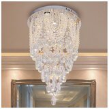  LED kristalno plafonsko svetlo MAJURO LED/30W/230V Ø 40 cm sjajni hrom + daljinski upravljač Cene