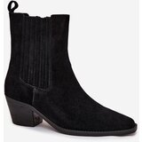 Boto Women's Suede Ankle Boots With Heel Insulated Black Arelia | shoptok.hr